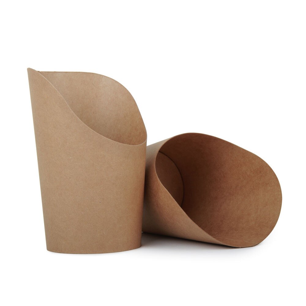 Kraft Cardboard Waffle Cups - 50 Pack